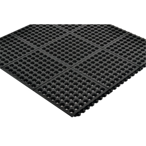 Cushion-Ease&reg; 550 Interlocking Anti-Fatigue Mat, Slotted, 3' x 3' x 3/4", Black, Rubber CSL Industriel Inc.