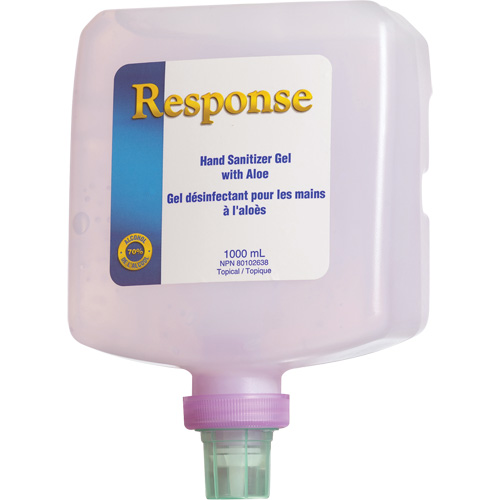 Gel d&eacute;sinfectant pour les mains &agrave; l'alo&egrave;s Response, 1000 ml, Bouteille &agrave; pompe, 70 % alcool CSL Industriel Inc.