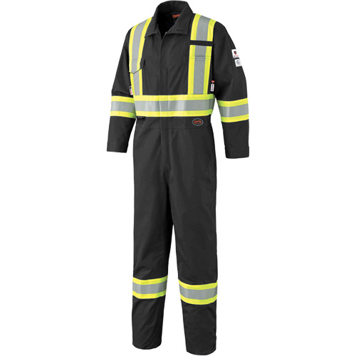 7702BK Combinaison ignifuge et r&eacute;sistant &agrave; l'arc &eacute;lectrique 88/12 FR-Tech, Taille 36, Noir, 9,7 cal/cm² CSL Industriel Inc.