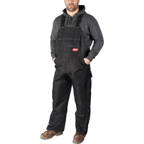 GridIron Regular Length Zip-To-Thigh Bib Overall, Men's, Large, Black CSL Industriel Inc.