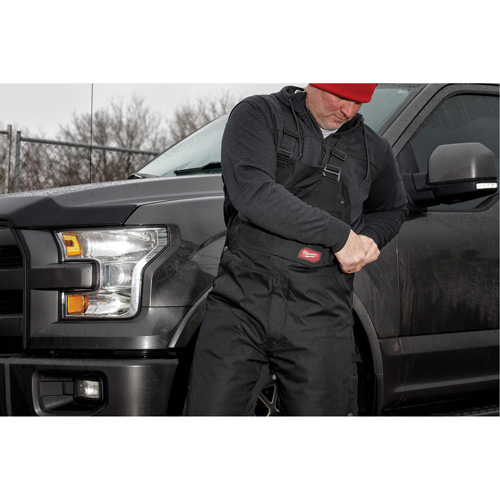 GridIron Regular Length Zip-To-Thigh Bib Overall, Men's, Large, Black CSL Industriel Inc.