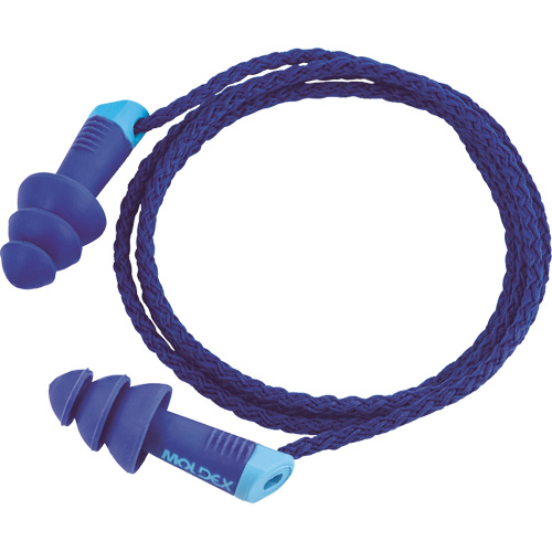Alphas Metal Detectable Reusable Earplugs, Corded, One-Size, Bulk - Polybag, 27 NRR dB CSL Industriel Inc.