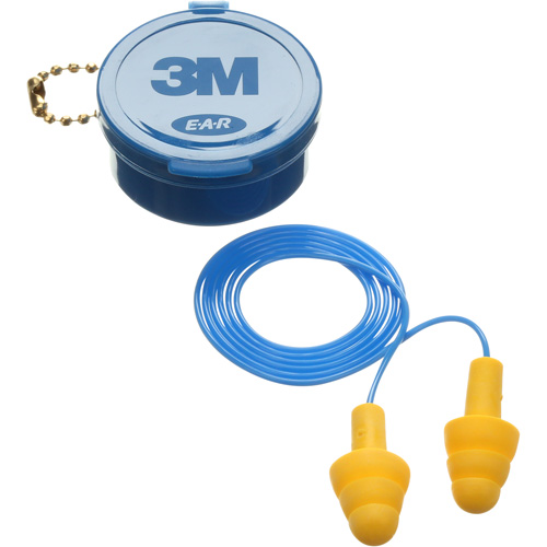 E-A-R Ultrafit Premolded Earplugs, Corded, Pair - Plastic Case, 25 dB NRR, One-Size CSL Industriel Inc.