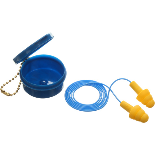 E-A-R Ultrafit Premolded Earplugs, Corded, Pair - Plastic Case, 25 dB NRR, One-Size CSL Industriel Inc.