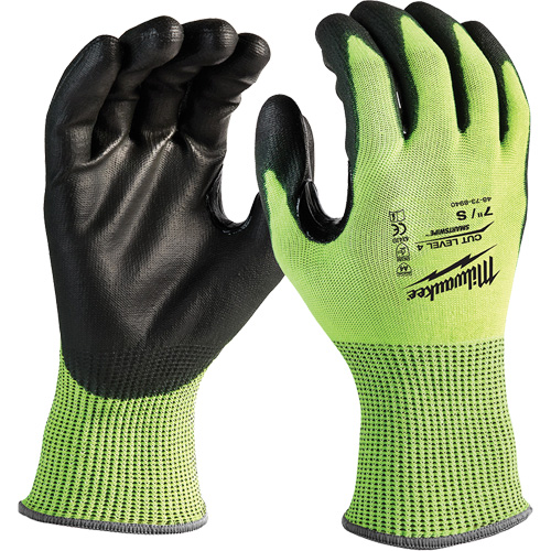 Gants haute visibilit&eacute; r&eacute;sistant aux coupures, Taille Petit, Calibre 13, Rev&ecirc;tement Nitrile/Polyur&eacute;thane, Enveloppe en Poly&eacute;thyl&egrave;ne, ANSI/ISEA 105 niveau 4 CSL Industriel Inc.