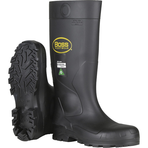 Botte de s&eacute;curit&eacute; compl&egrave;te Boss Dynamic, PVC, Embout Acier, Pointure 6, Semelle R&eacute;sistant aux perforations CSL Industriel Inc.