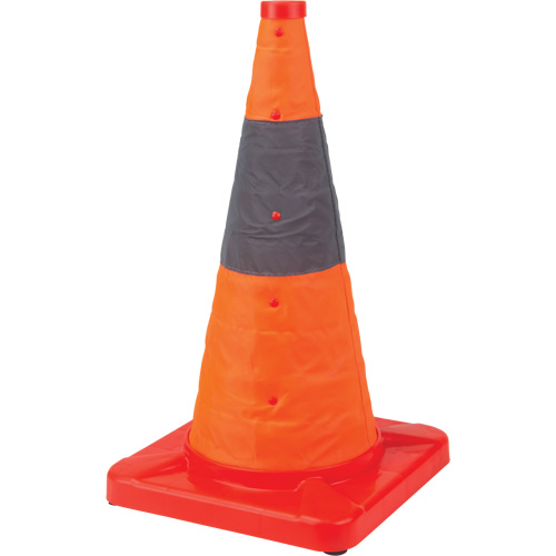 C&ocirc;ne de signalisation repliable, 18" h, Orange CSL Industriel Inc.