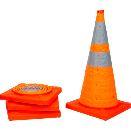 C&ocirc;ne de signalisation repliable, 28" h, Orange CSL Industriel Inc.