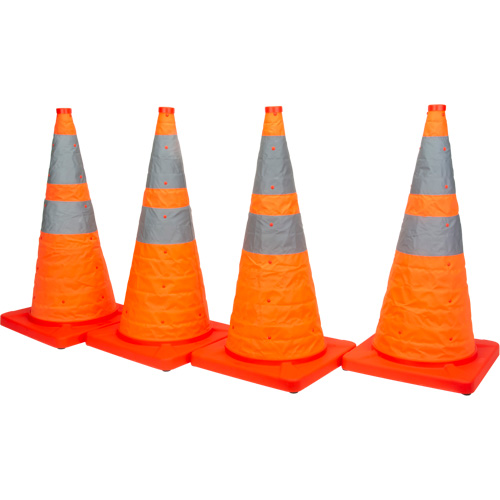 C&ocirc;ne de signalisation repliable, 28" h, Orange CSL Industriel Inc.