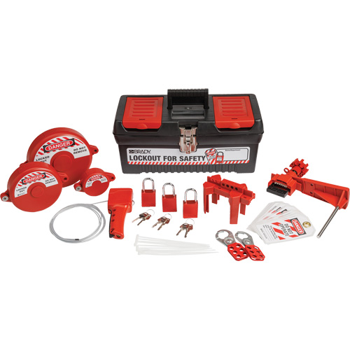 Lockout Tagout Kit with Aluminum Safety Padlocks in Toolbox, Valve Kit, 32 Components CSL Industriel Inc.