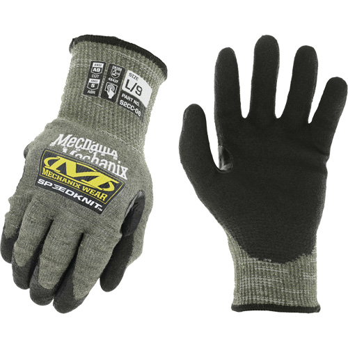 Speedknit Work Gloves, Size 8, 13 Gauge, Urethane Coated, HPPE/Tungsten Shell, ASTM ANSI Level A9 CSL Industriel Inc.