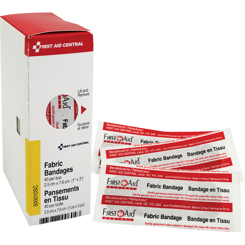 SmartCompliance&reg; Refill Adhesive Bandages, Rectangular/Square, 3", Fabric, Non-Sterile CSL Industriel Inc.