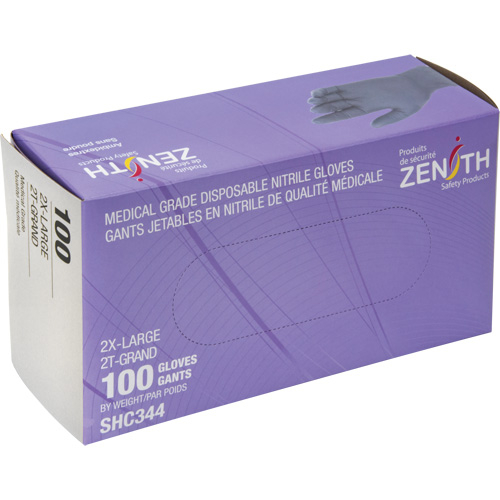 Medical Grade Disposable Gloves, 2X-Large, Nitrile, 6-mil, Powder-Free, Black, Class 2 CSL Industriel Inc.