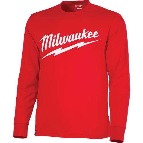 Heavy-Duty Long-Sleeved T-Shirt with Milwaukee&reg; Logo, Men's, Small, Red CSL Industriel Inc.