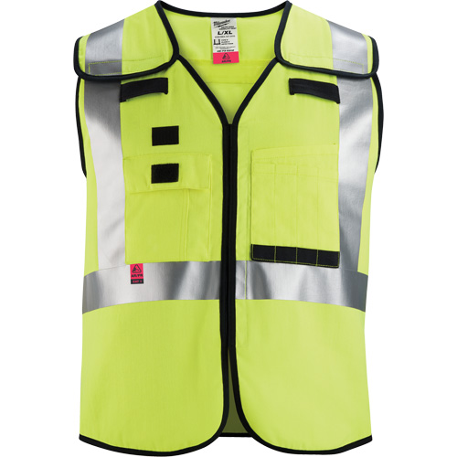 Breakaway Mesh Safety Vest, Black/High Visibility Lime-Yellow, Medium/Small CSL Industriel Inc.