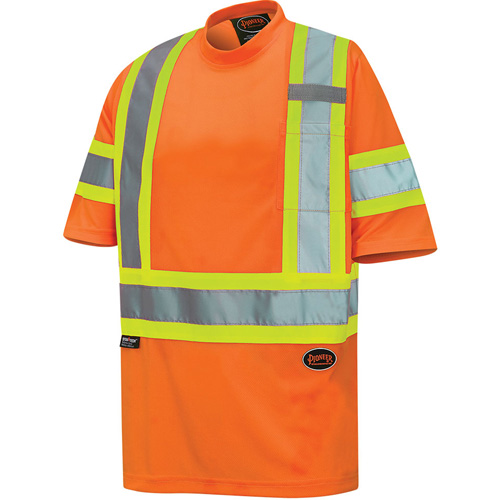 6970 Bird's-Eye Safety T-Shirt, Polyester, X-Small, High Visibility Orange CSL Industriel Inc.