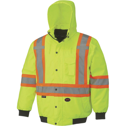 5023 Waterproof 7-in-1 Bomber Jacket, Polyester, High Visibility Lime-Yellow, Small CSL Industriel Inc.