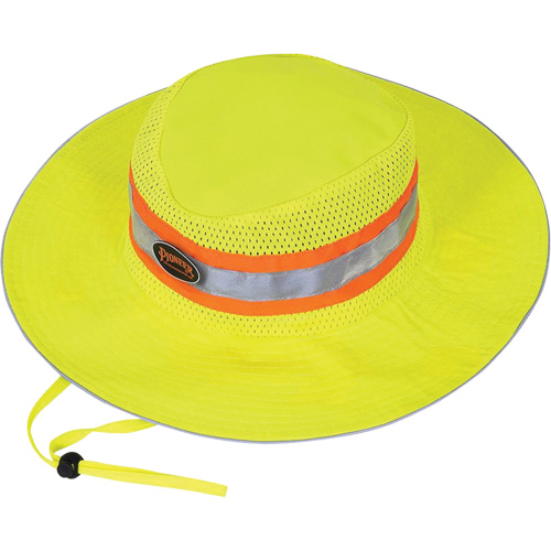 279 Chapeau de garde forestier avec sangle, Jaune lime haute visibilit&eacute;, Polyester CSL Industriel Inc.