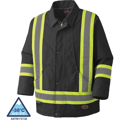 5535BKA Manteau en toile de coton matelass&eacute;e, Noir, T-petit CSL Industriel Inc.