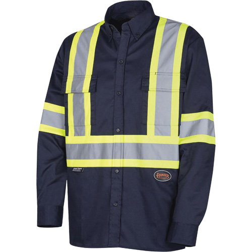 4414 Chemise de travail, Poly-coton, Petit, Bleu marin CSL Industriel Inc.