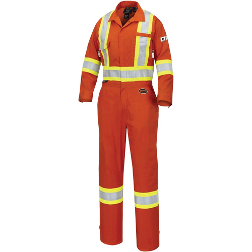 7702W Combinaison FR-Tech ignifuge/contre les arcs pour femme, Taille T-petit, Orange haute visibilit&eacute;, 10 cal/cm² CSL Industriel Inc.
