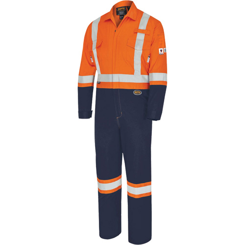 7702BB Combinaison de s&eacute;curit&eacute; FR-Tech 2 tons, Taille 36, Bleu marin/Orange, 10 cal/cm² CSL Industriel Inc.