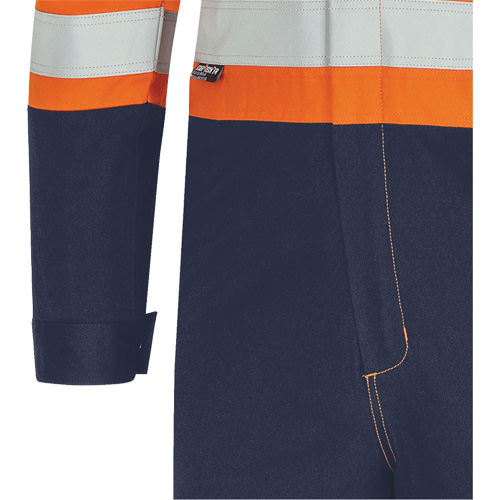7702BB Combinaison de s&eacute;curit&eacute; FR-Tech 2 tons, Taille 36, Bleu marin/Orange, 10 cal/cm² CSL Industriel Inc.
