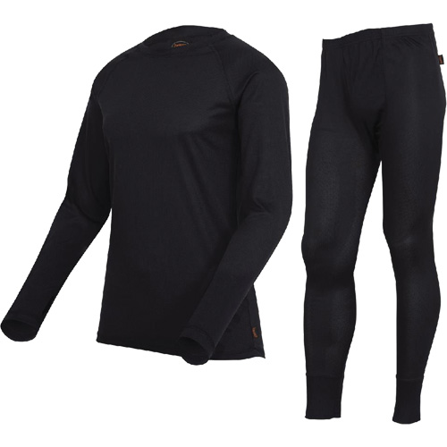 D2200A Ensemble de sous-v&ecirc;tements &agrave; s&eacute;chage rapide et &eacute;vacuation de l'humidit&eacute; de premi&egrave;re qualit&eacute;, Hommes, T-petit, Noir CSL Industriel Inc.