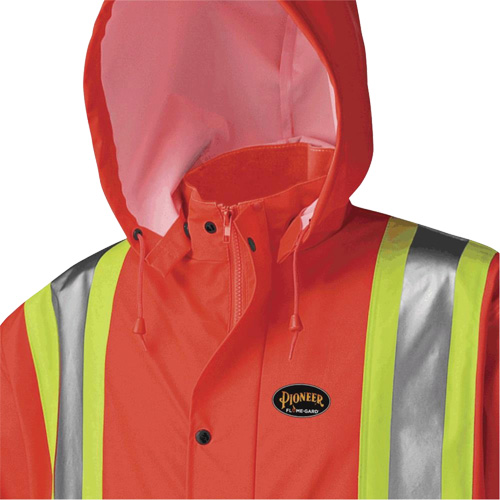 5896 Flame Resistant Waterproof Long Coat, Small, High Visibility Orange CSL Industriel Inc.