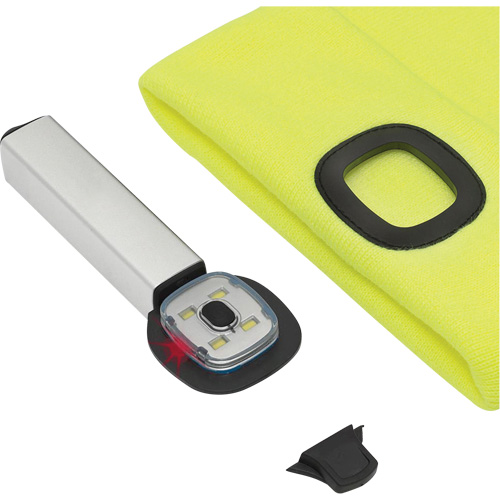 5676 Knit Toque with LED Headlight, Fleece Lining, One Size, High Visibility Yellow CSL Industriel Inc.