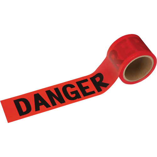 388 Danger Tape, Bilingual, 3" W x 200' L, 1.5 mils, Black on Red CSL Industriel Inc.