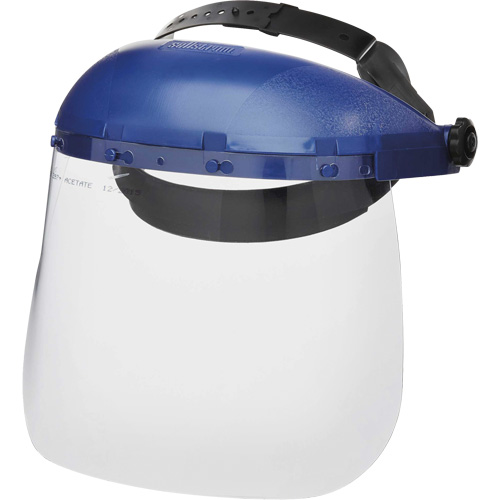 Masque protecteur avec coque simple de la s&eacute;rie 390 Premium, Ac&eacute;tate, Suspension Rochet CSL Industriel Inc.
