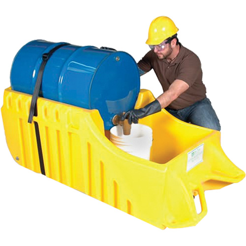 Chariot pour baril, 26,5'' lo x 26,5'' la x 5'' h, Cap. de d&eacute;versement 800 gal. US CSL Industriel Inc.