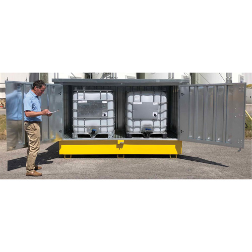 Ultra-Twin IBC en acier avec couvercle rigide, 123,4" lo x 73,4" la x 66,4" h, Capacit&eacute; de charge 12250 lb CSL Industriel Inc.