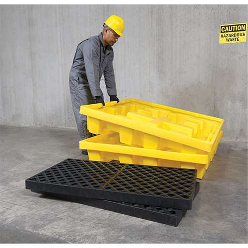 4-Drum Nestable Ultra-Spill Pallet&reg;, 66 US gal. Spill Capacity, 51" x 51" x 10" CSL Industriel Inc.