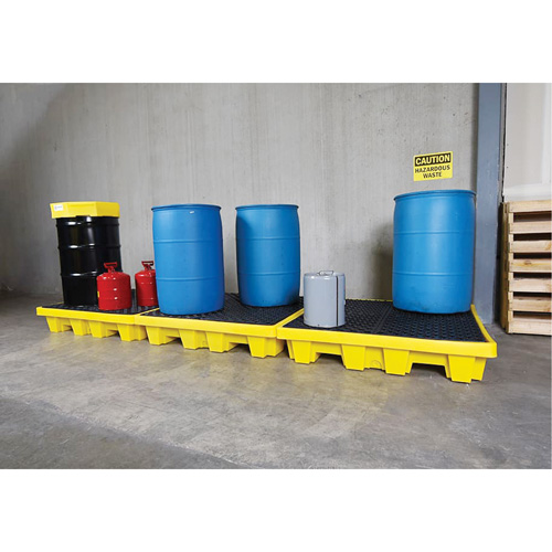 4-Drum Nestable Ultra-Spill Pallet&reg;, 66 US gal. Spill Capacity, 51" x 51" x 10" CSL Industriel Inc.