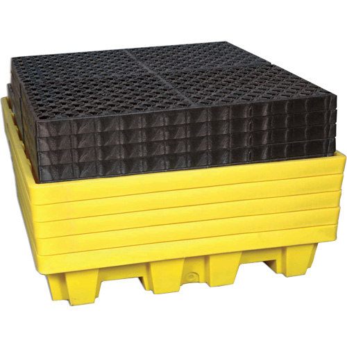 4-Drum Nestable Ultra-Spill Pallet&reg;, 66 US gal. Spill Capacity, 51" x 51" x 10" CSL Industriel Inc.
