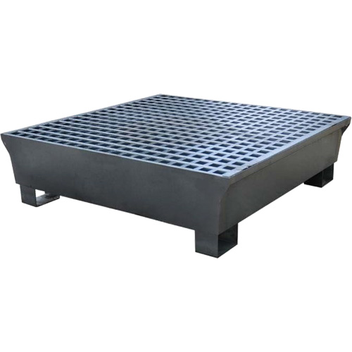 Ultra-Spill Pallet en acier, 4 barils, Capacit&eacute; de d&eacute;versement 68 gal. US, 49,1" x 47,1" x 10,9" CSL Industriel Inc.