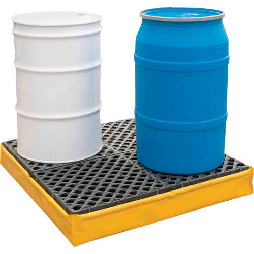 4-Drum Flexible Ultra-Spill Pallet&reg;, 66 US gal. Spill Capacity, 48" x 48" x 7" CSL Industriel Inc.