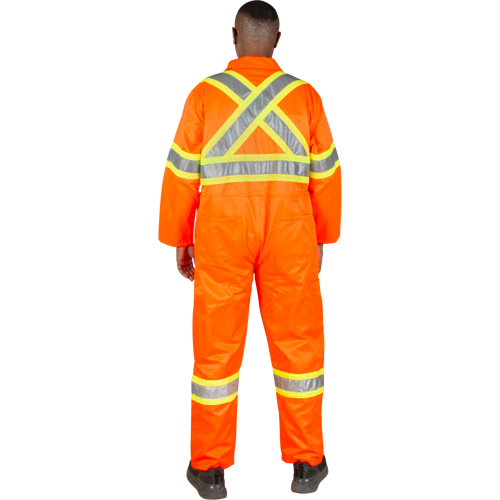Combinaison de s&eacute;curit&eacute; non doubl&eacute;e, Moyen, Orange haute visibilit&eacute; CSL Industriel Inc.