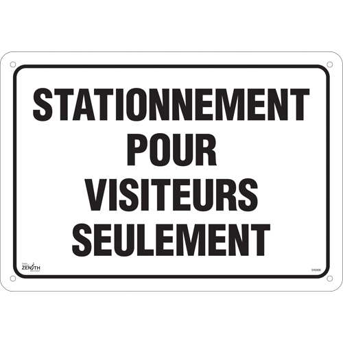 Enseigne  Stationnement pour visiteurs , 14" x 20", Aluminium, Français CSL Industriel Inc.