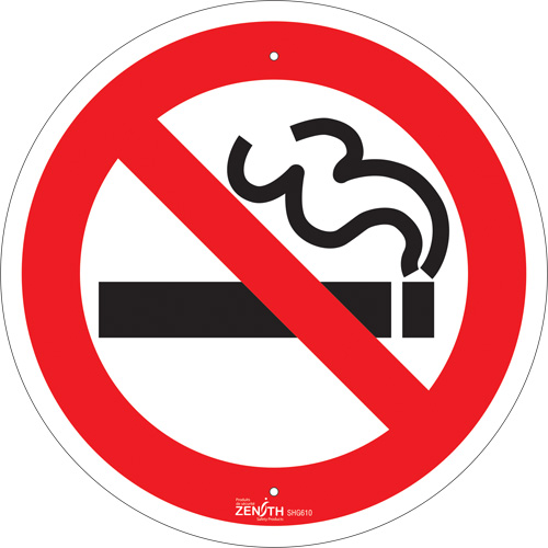 Enseigne de s&eacute;curit&eacute; conforme &agrave; la CSA - No Smoking, 12" x 12", Aluminium, Pictogramme CSL Industriel Inc.