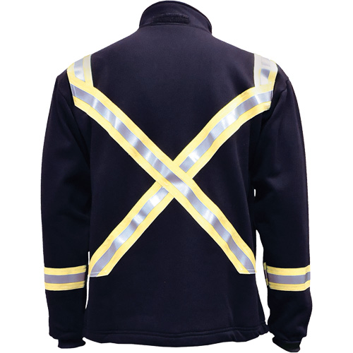 Flame Resistant Striped Full Zip Fleece Jacket, Small, Navy Blue CSL Industriel Inc.