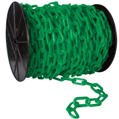 Chaîne de s&eacute;curit&eacute; en plastique robuste, Jaune, Maillon de 2", 100' de long CSL Industriel Inc.