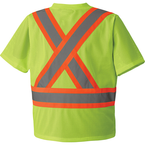 5993P Mesh Safety T-Shirt, Polyester, Small, High Visibility Lime-Yellow CSL Industriel Inc.