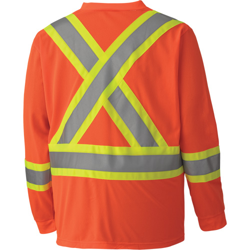 6984 Traffic Micro Mesh Long-Sleeved Safety Shirt, Small, High Visibility Orange CSL Industriel Inc.