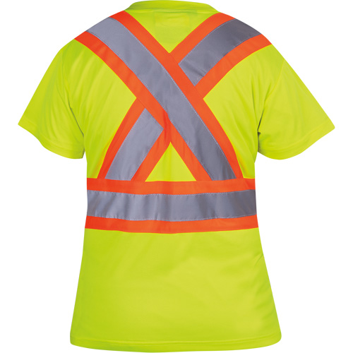 6949 T-shirt de s&eacute;curit&eacute; en il-de-perdrix pour femme, Polyester, T-petit, Jaune lime haute visibilit&eacute; CSL Industriel Inc.