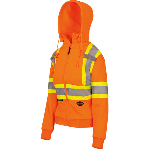 6924W Women's Fleece Hoodie with Zipper, Polyester, X-Small, High Visibility Orange CSL Industriel Inc.