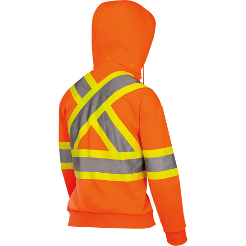 6924W Women's Fleece Hoodie with Zipper, Polyester, X-Small, High Visibility Orange CSL Industriel Inc.