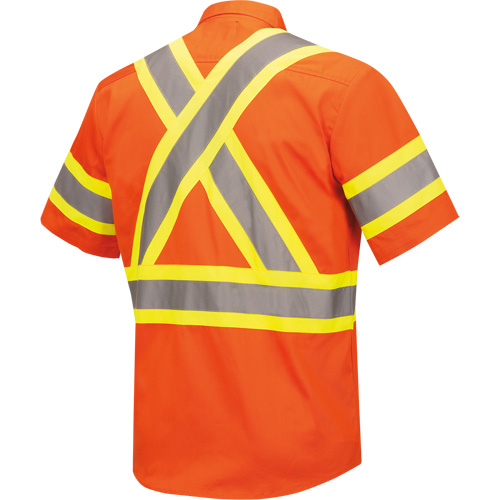 4442 Ultra Cool Short-Sleeved Safety Shirt, Cotton, Small, High Visibility Orange CSL Industriel Inc.